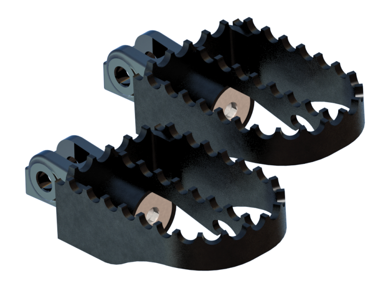 Burly Brand B13-1200B MX Pegs Rider - Black - User 1