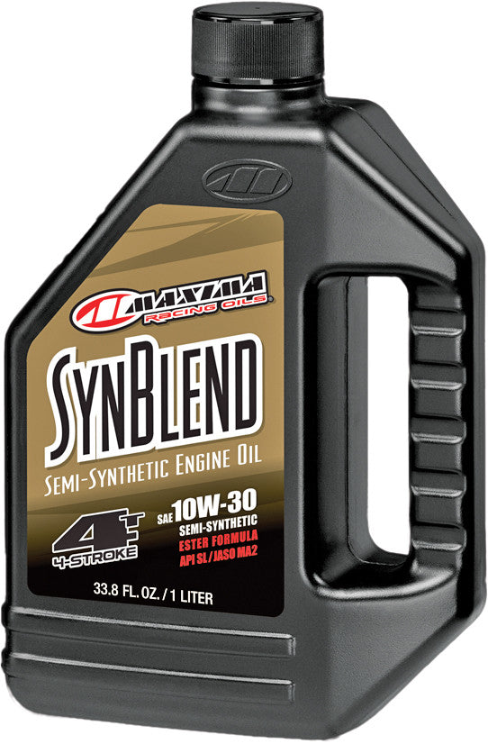Maxima Racing Oil 78-98741 30-32901B SYNTHETIC BLEND MOTOR OIL 4T 10W30 1L 12/CASE