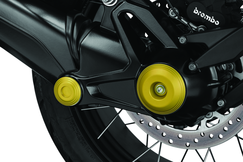 Kuryakyn 3802 Lodestar Rear Axle Sliders-bmw-gold - User 1