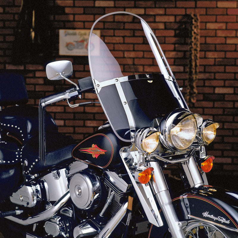 National Cycle Heritage Beaded Windshield Black Adjustable Window - N2233 For Harley Motorcycles 1980-2017