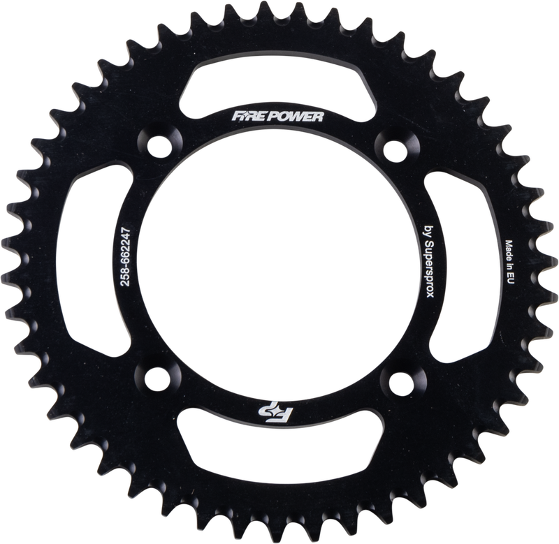 Fire Power 258-662247 FPA-6622-47-BLK REAR SPROCKET ALUMINUM 47T BLK