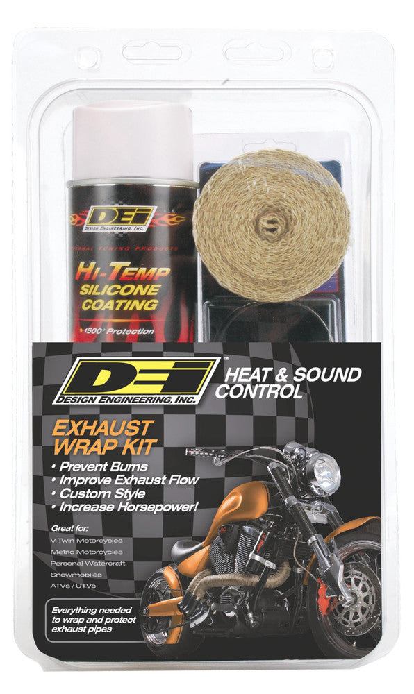 Dei 790-01002 901332 EXHAUST PIPE WRAP KIT TAN WRAP W/WHITE COATING