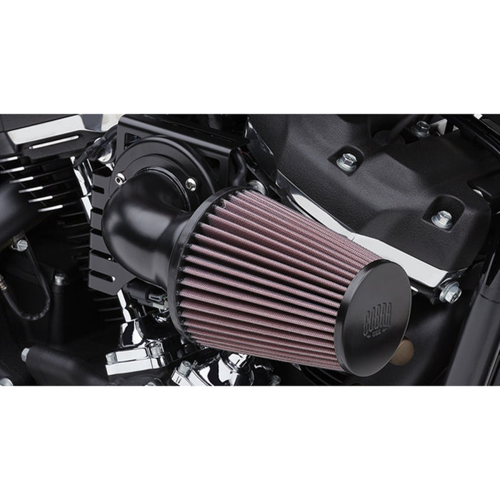 COBRA 1010-3131 606-0104-06B-SB Cone Air Intake - Black - Softail