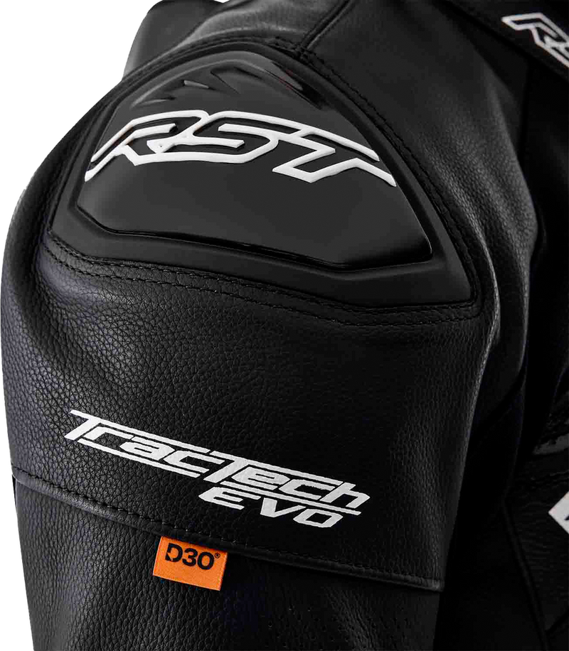 Rst 556-3635148 103635WHI-48 TRACTECH EVO D3O JACKET BLK/WHI LEATHER 2X