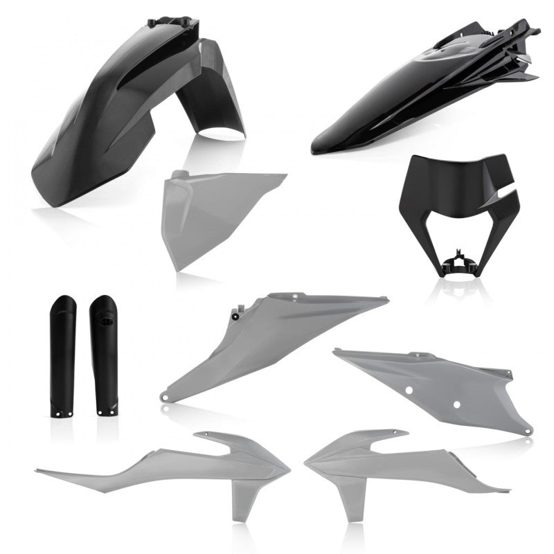 Acerbis 2791541001 20-23 KTM 150-500 Xcf-w/ Xc-w-tpi/ Exc-tpi/ Exc-f Full Plastic Kit - Gray/black - Photo - Primary