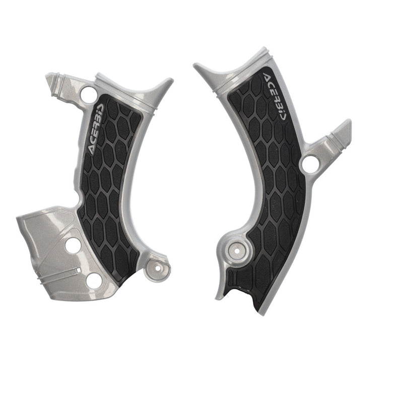 Acerbis X-Grip Frame Guard Silver Black - 2981441015 Yamaha YZ 450 / YZ 250 2023-2024