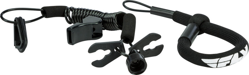 Fly Racing 13-0501 FUJL-2389-BLK ULTRA CORD FLOATING TETHERCORD /LANYARD (BLACK)