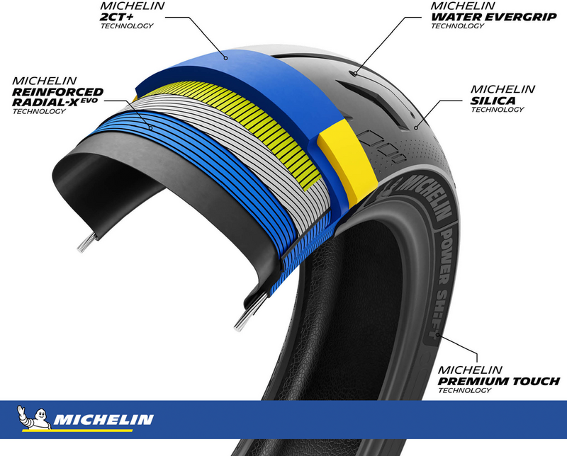 Michelin 87-9882 02955 TIRE POWER SHIFT SCOOTER REAR 160/60R15 67H RADIAL TL