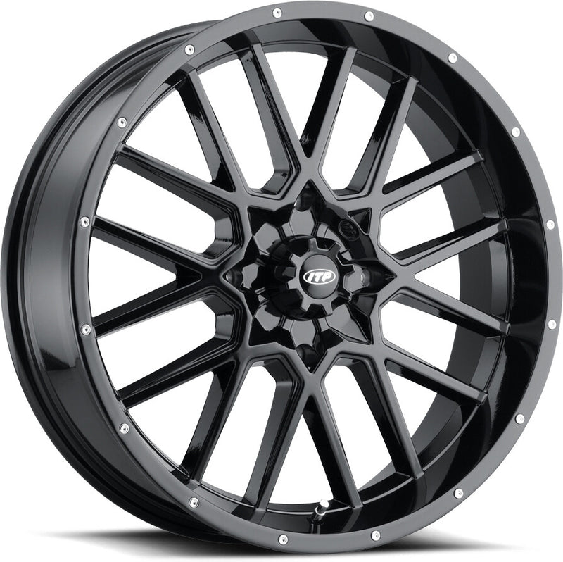 Itp Hurricane Black 18X6.5 4/137 4 + 2.5 (+10MM) - 1822515705B For Can-Am Maverick 2017-2020 | Honda Talon 2019-2020
