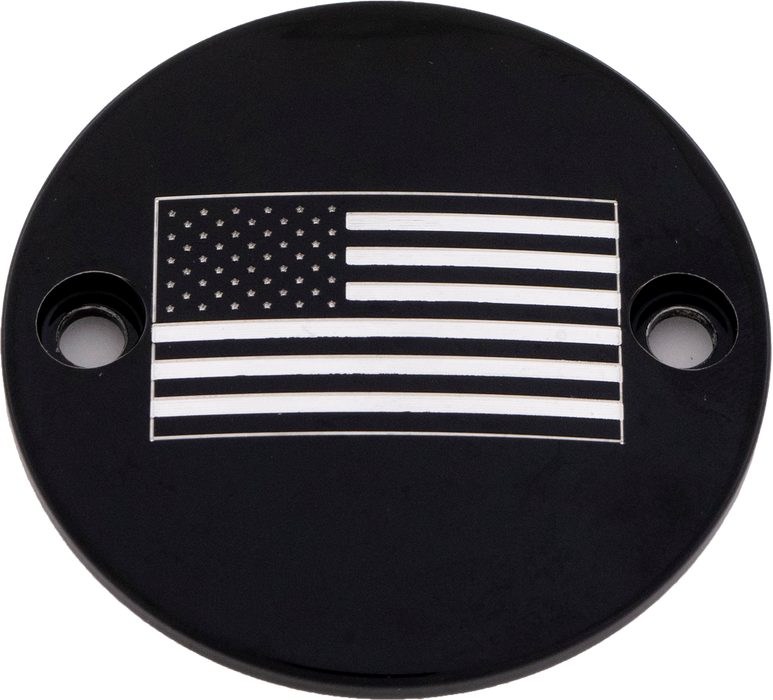 Custom Engraving 563-05118 PATR21-63BG M8 TIMER COVER AMERICAN FLAG BLACK