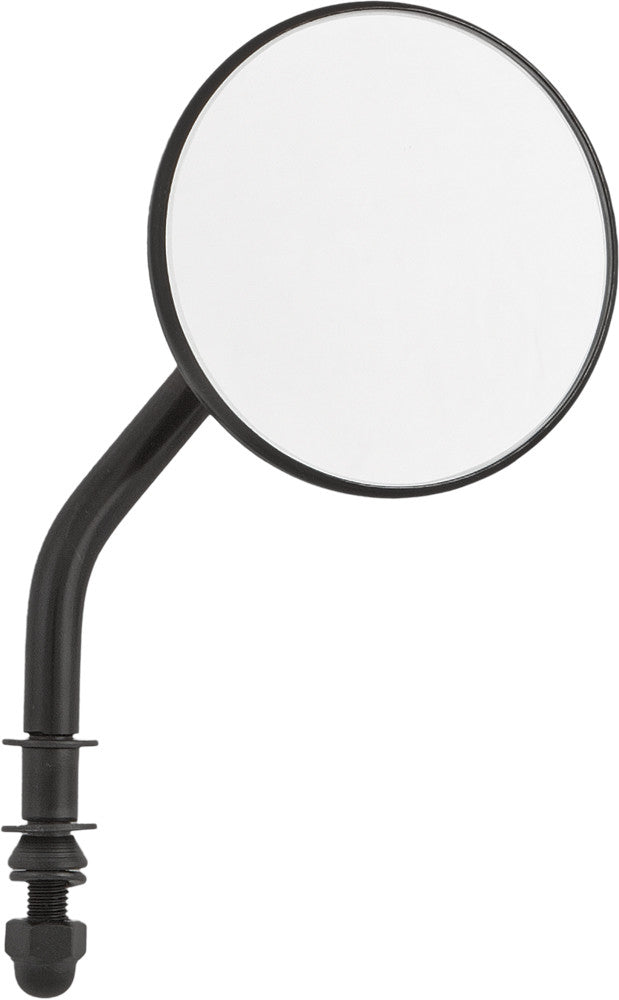Harddrive 3" Round Mirror W/4" Stem Black L R - 18-024BK For Harley Motorcycles 1970-2018