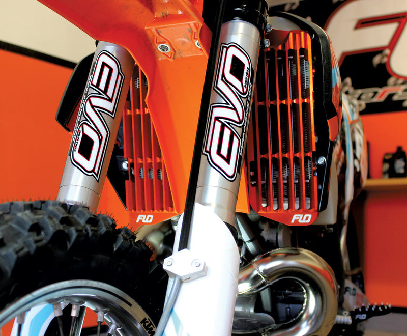 Flo Motorsports High Flow Radiator Braces Orange - FLO750ORG For KTM Dirt Bikes 2008-2016 | Husqvarna Dirt Bikes 2014-2015