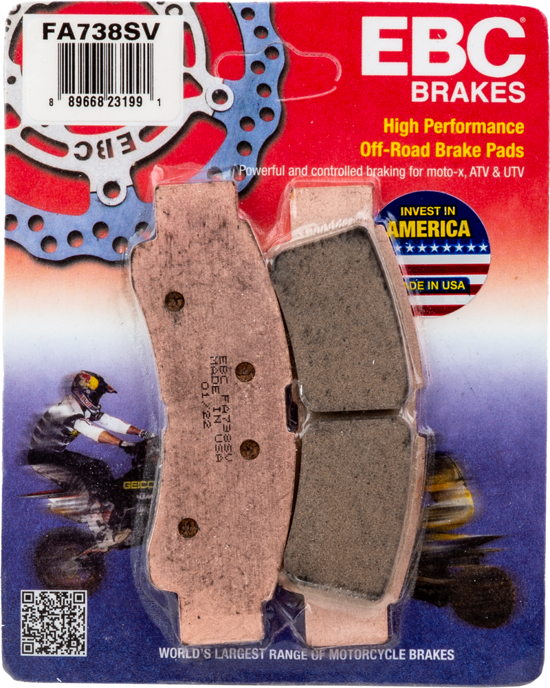 EBC Brake Pads Severe Duty SV Series - FA738SV Kawasaki Teryx 2020-2021
