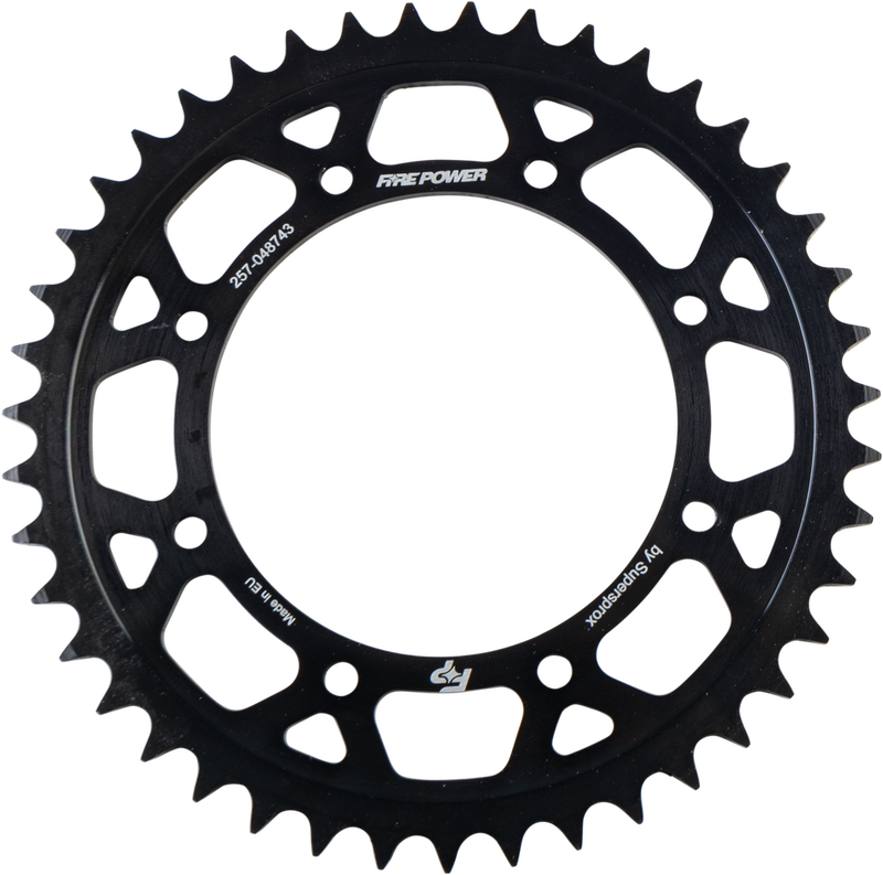Fire Power Rear Sprocket Steel 43T Black - FPS-487-43-BLK Kawasaki 650 / 650 Tengai 1987-2018