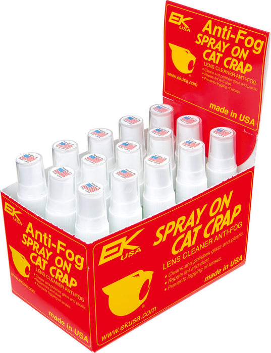 Cat Crap 38-1029 10851 ANTI-FOG LENS CLEANER SPRAY ON 1OZ 15/PK DISPLAY