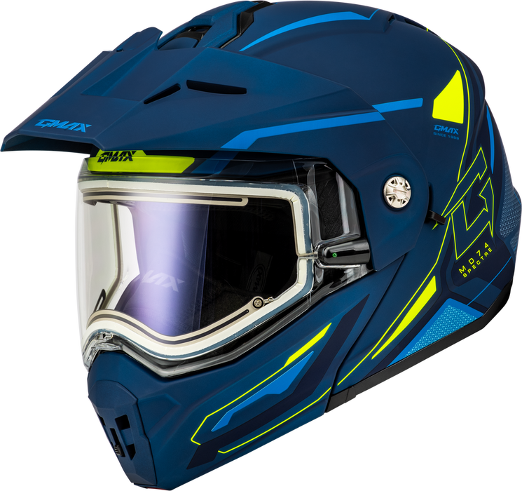 Gmax MD-74S Spectre Modular Helmet w/Electric Shield - SpazCycle