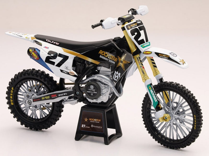 New Ray Toys 959-0168 58403 1:12 SCALE ROCKSTAR HUSQVARNA TEAM FC450 MALCOLM STEWART #27
