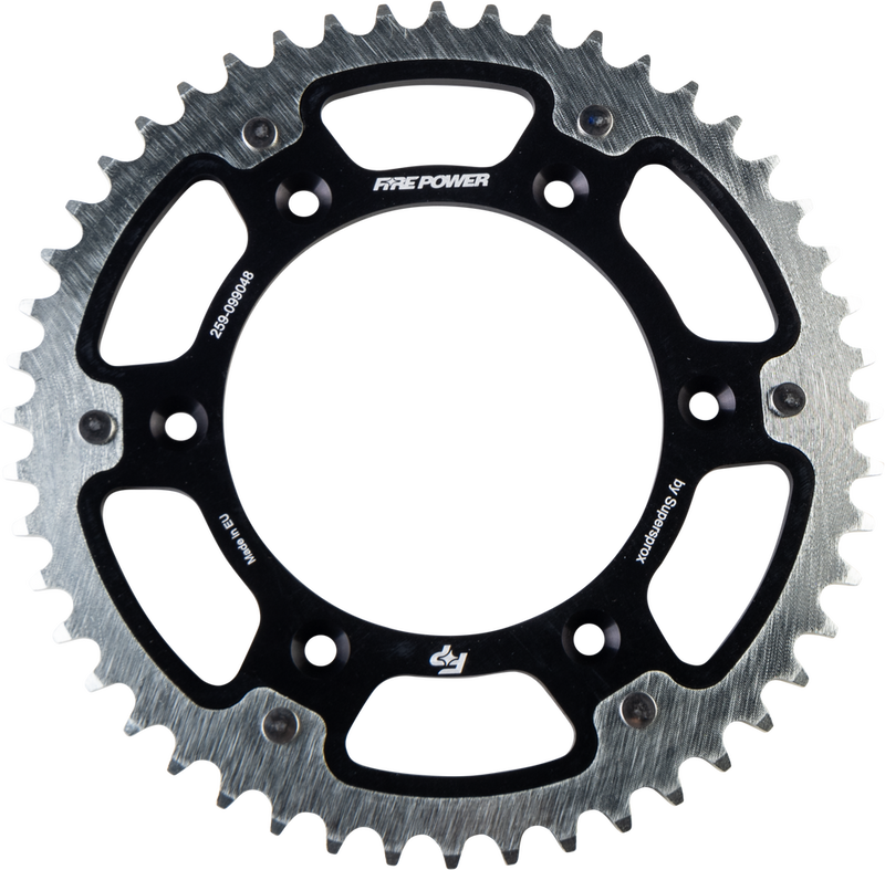 Fire Power 259-099048 FPH-990-48-BLK REAR SPROCKET HYBRID 48T BLK/SIL