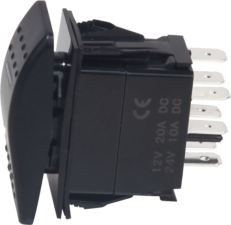 Open Trail 12-8606 SM106-006B LIGHTED ROCKER 3 POSITION SWITCH BLUE
