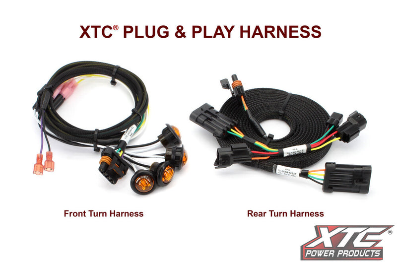 Xtc Power Products Auto Turn Signal Kit W Billet Lever AND Front DRL Lights Kawasaki Mule - ATS-L-KAW-MPRO-DRL Kawasaki Mule 2017-2025