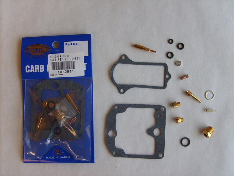 K&l Supply Carburetor Repair Kit - 18-2611 Kawasaki 1000 / 1000 Police / KZ1000B / KZ1000D Z1R 1980-1981