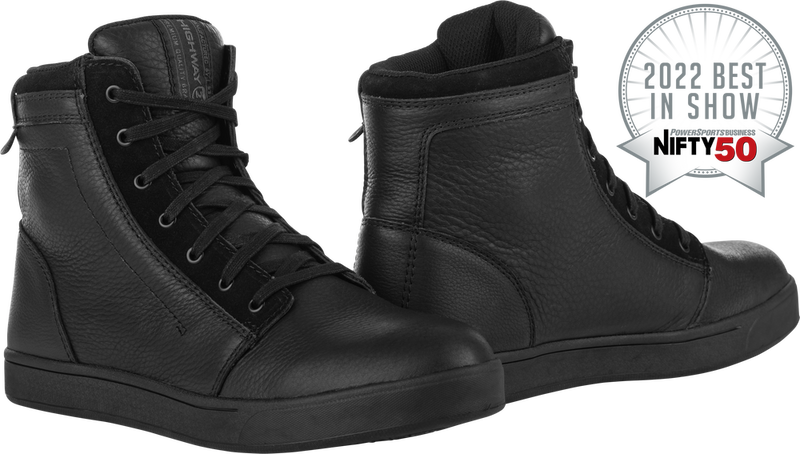 Highway 21 361-99606 361-99606 AXLE LEATHER WATERPROOF SHOES BLACK/BLACK SZ 06