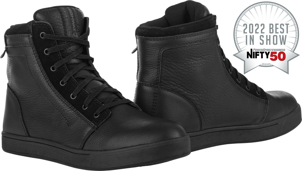Highway 21 361-99605 361-99605 AXLE LEATHER WATERPROOF SHOES BLACK/BLACK SZ 05