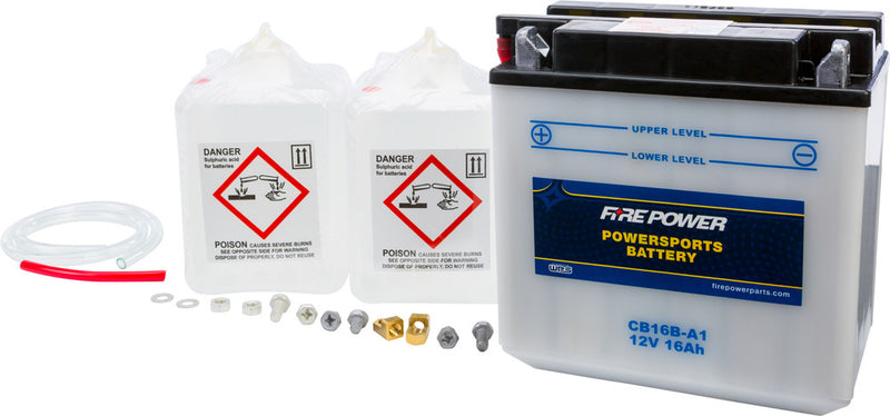 Fire Power Battery W Acid 12V Heavy Duty - CB16B-A1 Suzuki 700G Intruder / 750GL Intruder / 800GL Intruder / 800G Intruder 1988-2009