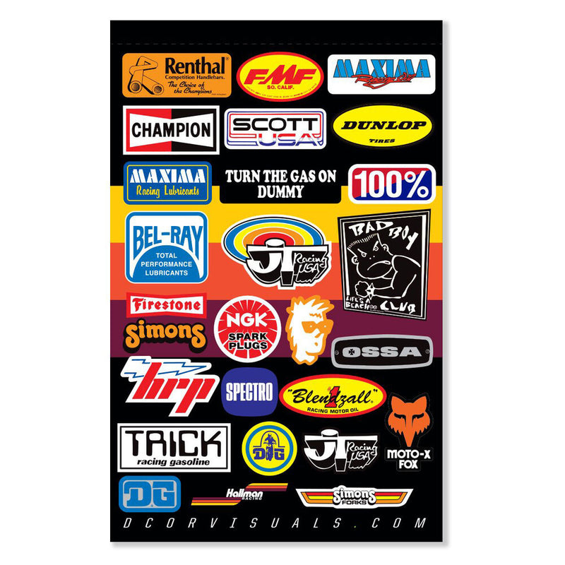 D'cor Visuals D-Cor Decal Sheet Throwback MX 12MIL - 40-90-122