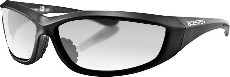 Bobster 26-4861 ECHA001C CHARGER SUNGLASSES BLACK W/CLEAR LENS