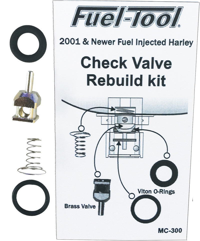 Fuel Tool Check Valve Rebuild Kit - MC300 For Harley Motorcycles 2001-2018