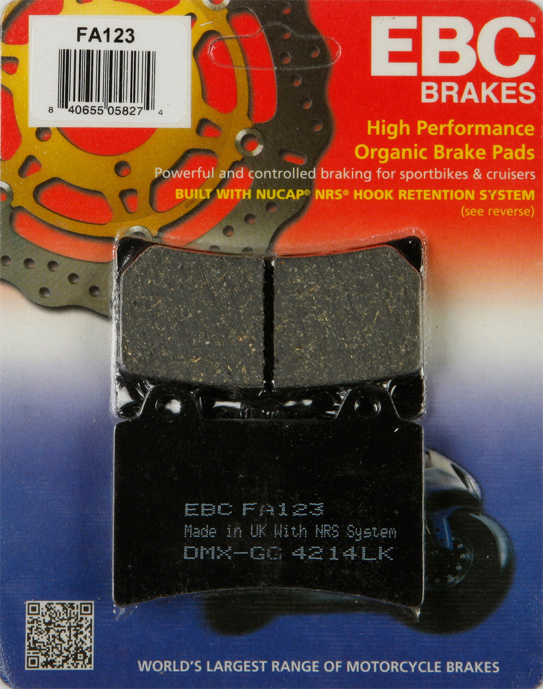 EBC Brake Pads - FA123 Yamaha Motorcycles 1996-2013