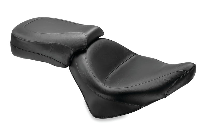Mustang Motorcycle 76511 Mustang 03-17 Victory Vegas, Kingpin, 05-07 8-Ball Standard Touring 2PC Seat - Black - Photo - Primary