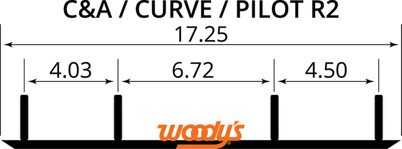 Woody's 8" Competition Carbides PRO SKI Curve - AC8-5000 For Arctic Cat Snowmobiles 1990-2019 | Ski-Doo Snowmobiles 2003-2019