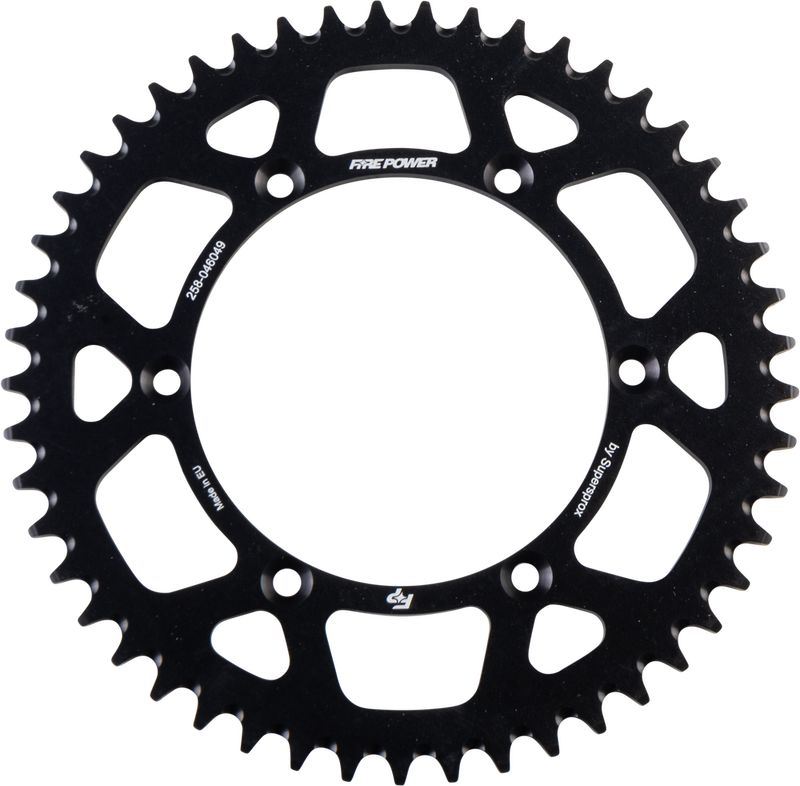 Fire Power Rear Sprocket Aluminum 49T Black - FPA-460-49-BLK Kawasaki Dirt Bikes 1982-2024