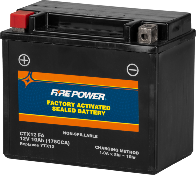 Fire Power 49-2247 CTX12-BS(FA) BATTERY CTX12 SEALED FACTORY ACTIVATED