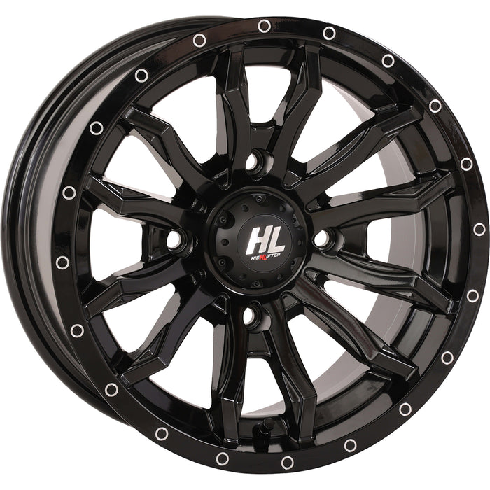 HIGH LIFTER 0230-1293 14HL21-1256 HL21 Wheel Wheel - HL21 - Front/Rear - Gloss Black - 14x7 - 4/156 - 4+3 (+10 mm)