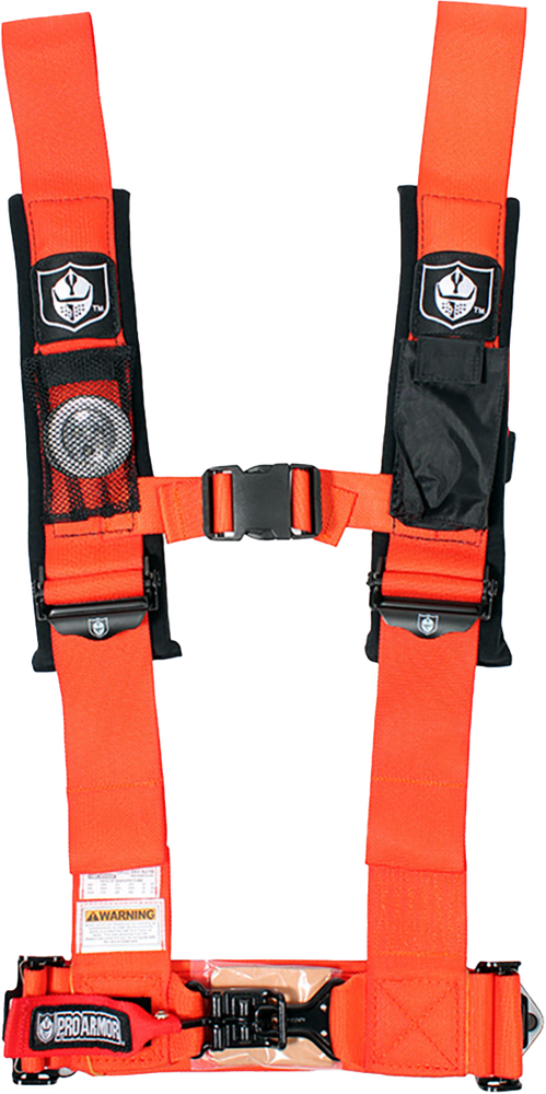 Pro Armor 67-15230OR A115230OR 5PT HARNESS 3" PADS ORANGE ORANGE