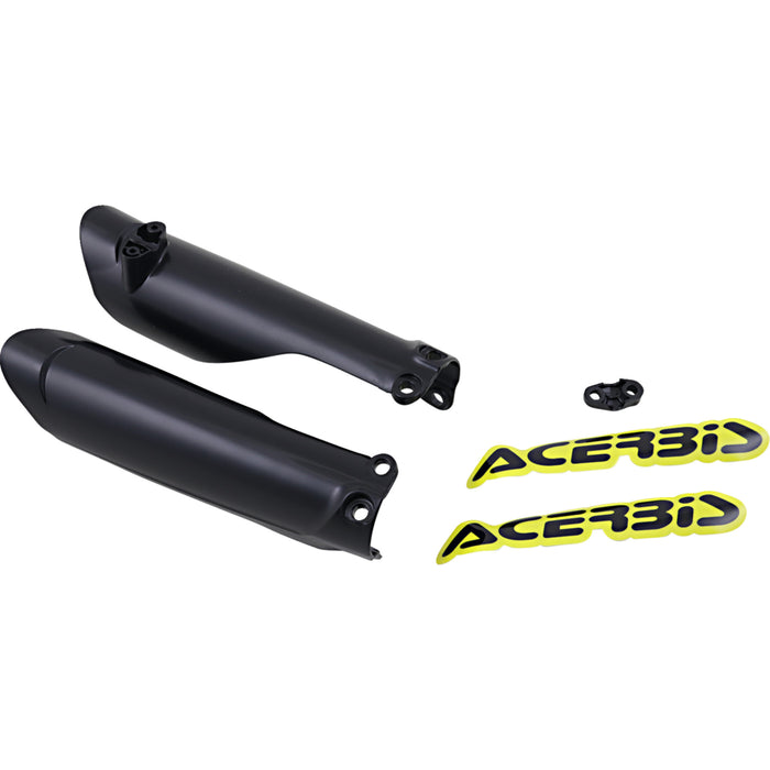 ACERBIS 0412-0518 2791510001 Replacement Fork Covers for KTM/Husqvarna — Fork Lower Fork Covers for Inverted Forks - Black