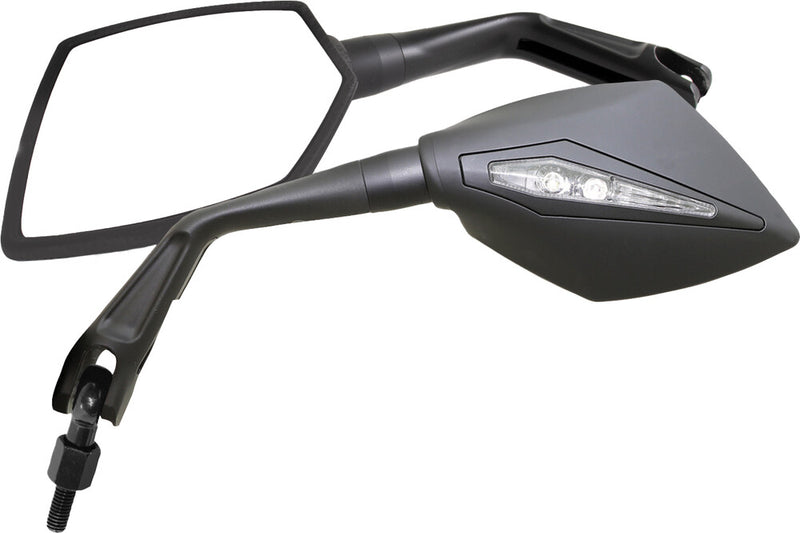 Koso North America Apex M10 Mirrors With Indicators Black - SB0000010