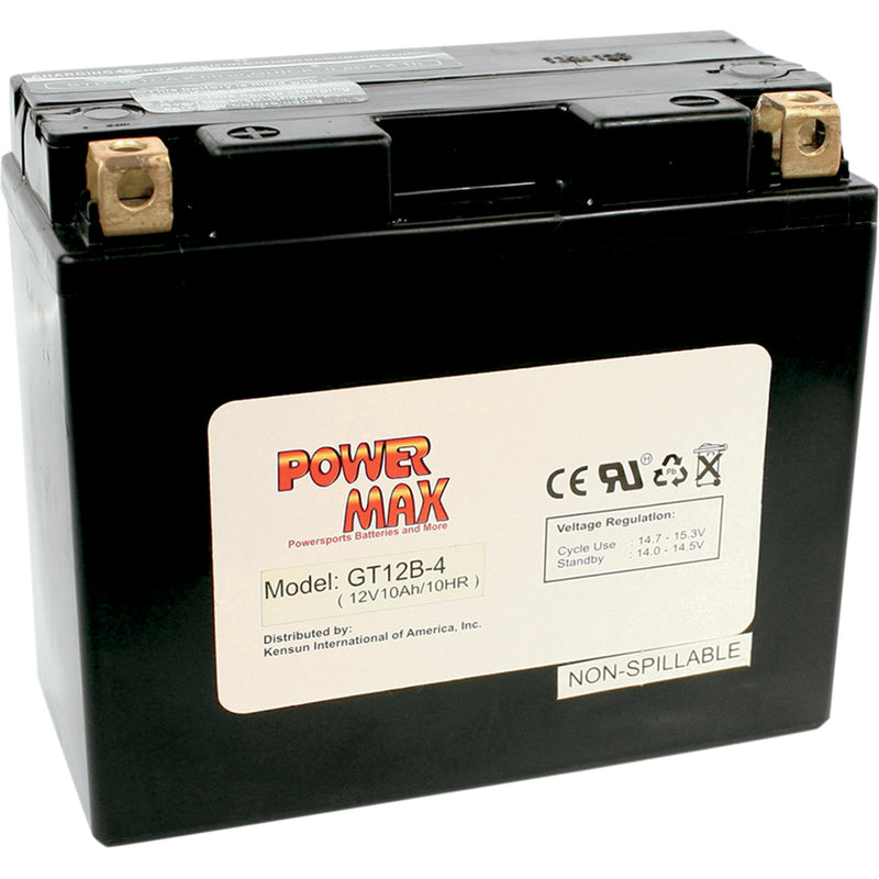 Power Max Battery - GT12B-4 For Ducati Motorcycles 2006-2015 | Kawasaki Ninja 2005-2010