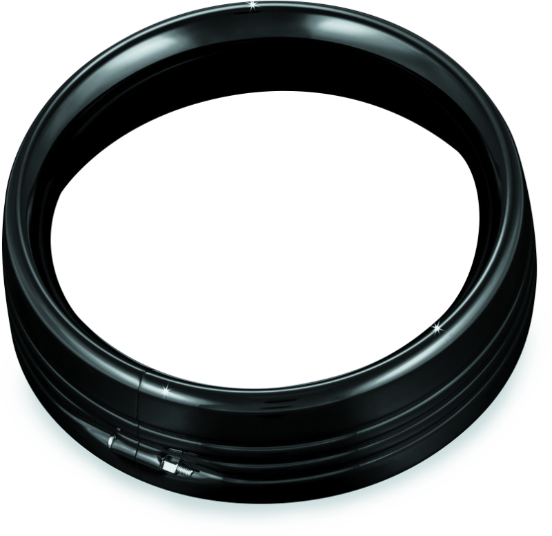 Kuryakyn 7276 7inch Headlamp Trim Ring Gloss Black - User 1