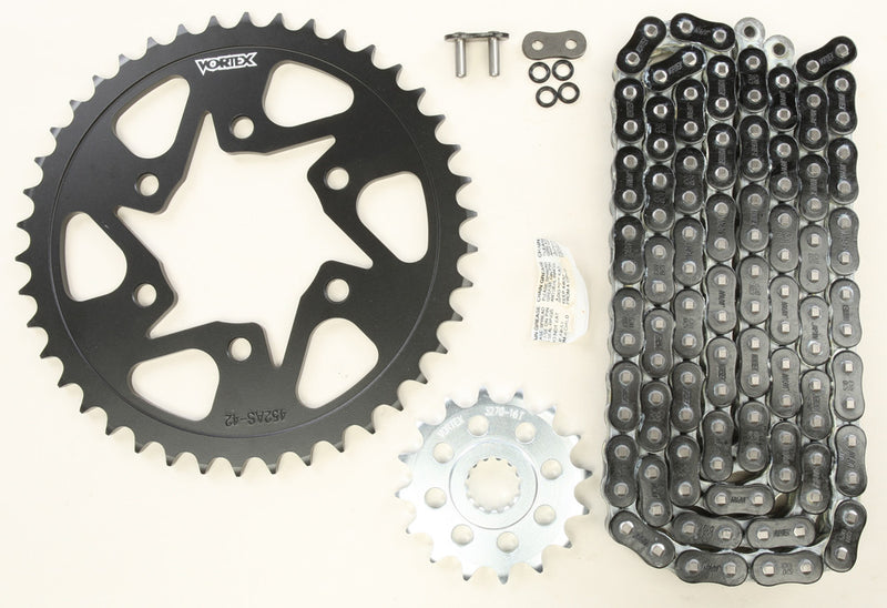 Vortex Sprocket Chain Kit Steel Steel 16/42T SIL RX3 520-108L Black - CK6303 Kawasaki Ninja 2006-2010