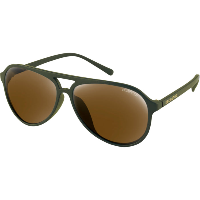BOBSTER 2610-1394 BMAV102HD Maverick Sunglasses matte olive - brown hd gold mirror