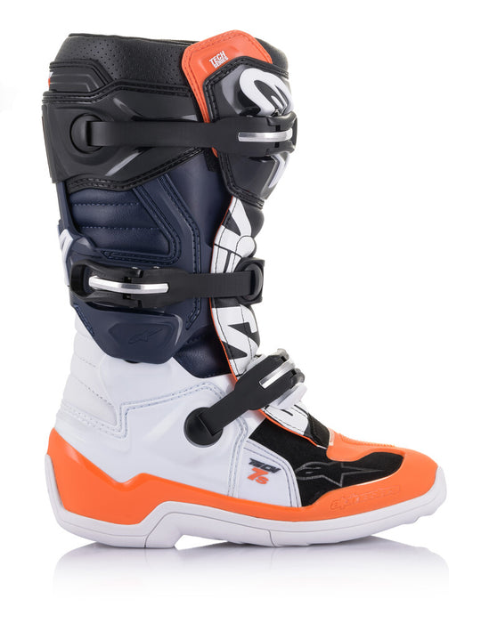 Alpinestars 482-261408 2015017-1241-8 TECH 7S BOOTS BLACK/WHITE/ ORANGE FLUO SZ 08