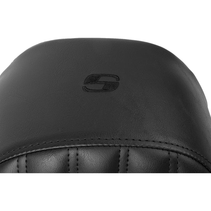 SADDLEMEN  0801-0840 808-07B-0023 Knuckle Solo Seat - Ribbed - Black - '08-'23 FL