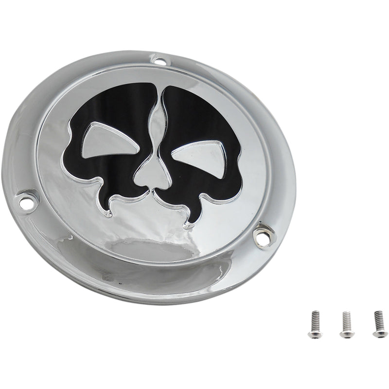 Drag Specialties Split Skull Derby Cover - 1107-0548 For Harley Motorcycles 1970-1998