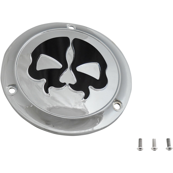 DRAG SPECIALTIES Split Skull Derby Cover - 3-Hole
