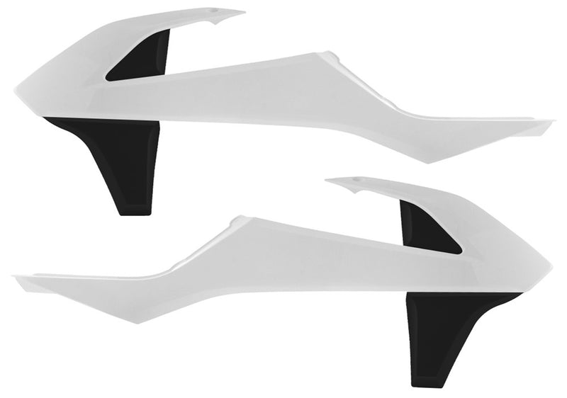 Acerbis Radiator Shrouds White Black - 2421081035 KTM Dirt Bikes 2016-2019