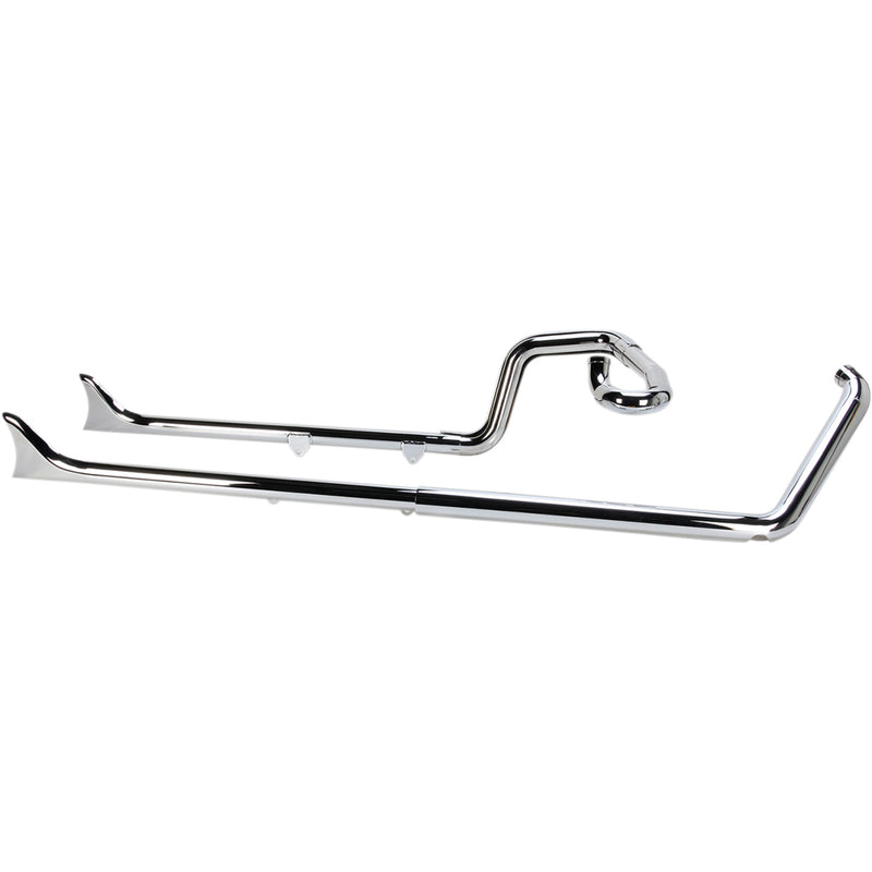 Bassani Xhaust Fishtail Duals 2-Into-2 Exhaust System - 1S26E-36 For Harley Softail 1989-2017